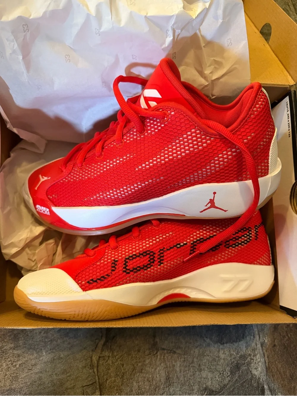 Nike Jordan Luka 77 PF Chili Red Gum Mens Basketball Shoes IF1611-600(size 11.5)